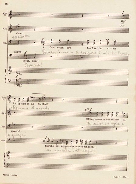 Albert Herring : a comic opera in three acts / Libretto freely adapted from a short story of Guy de Maupassant by Eric Crozier ; music by Benjamin Britten, op. 39