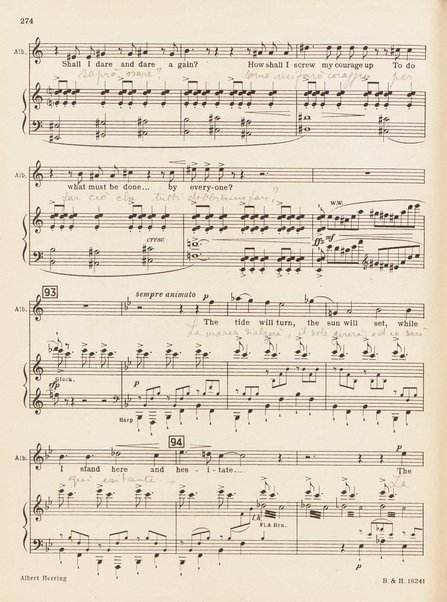 Albert Herring : a comic opera in three acts / Libretto freely adapted from a short story of Guy de Maupassant by Eric Crozier ; music by Benjamin Britten, op. 39