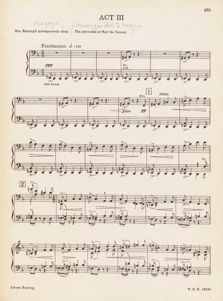 Albert Herring : a comic opera in three acts / Libretto freely adapted from a short story of Guy de Maupassant by Eric Crozier ; music by Benjamin Britten, op. 39