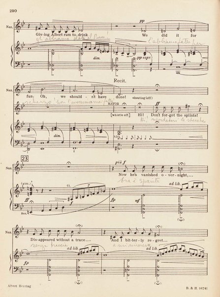 Albert Herring : a comic opera in three acts / Libretto freely adapted from a short story of Guy de Maupassant by Eric Crozier ; music by Benjamin Britten, op. 39