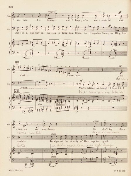 Albert Herring : a comic opera in three acts / Libretto freely adapted from a short story of Guy de Maupassant by Eric Crozier ; music by Benjamin Britten, op. 39