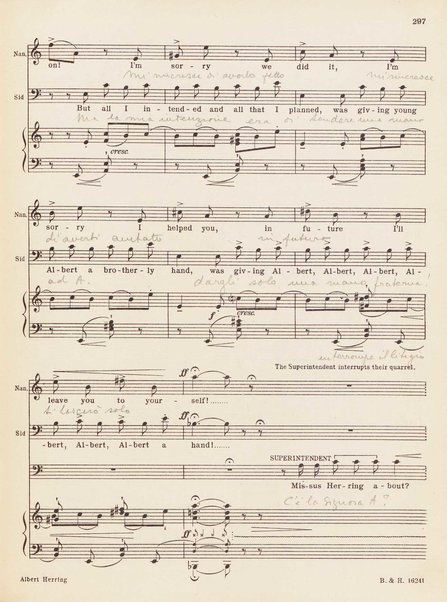 Albert Herring : a comic opera in three acts / Libretto freely adapted from a short story of Guy de Maupassant by Eric Crozier ; music by Benjamin Britten, op. 39