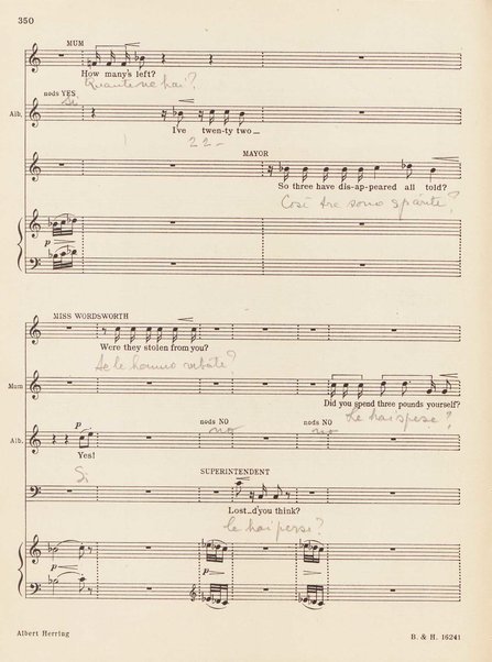 Albert Herring : a comic opera in three acts / Libretto freely adapted from a short story of Guy de Maupassant by Eric Crozier ; music by Benjamin Britten, op. 39