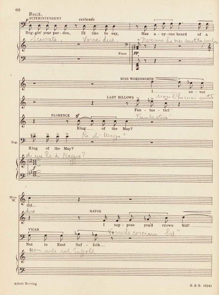 Albert Herring : a comic opera in three acts / Libretto freely adapted from a short story of Guy de Maupassant by Eric Crozier ; music by Benjamin Britten, op. 39