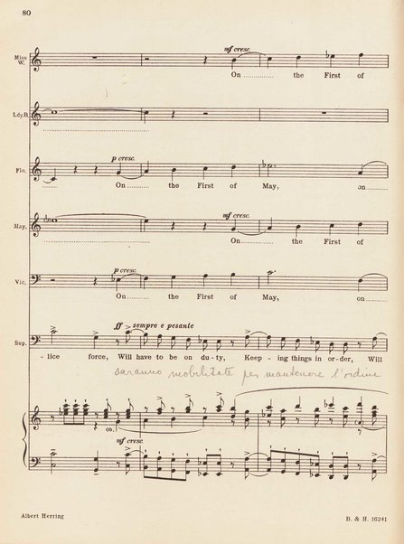 Albert Herring : a comic opera in three acts / Libretto freely adapted from a short story of Guy de Maupassant by Eric Crozier ; music by Benjamin Britten, op. 39