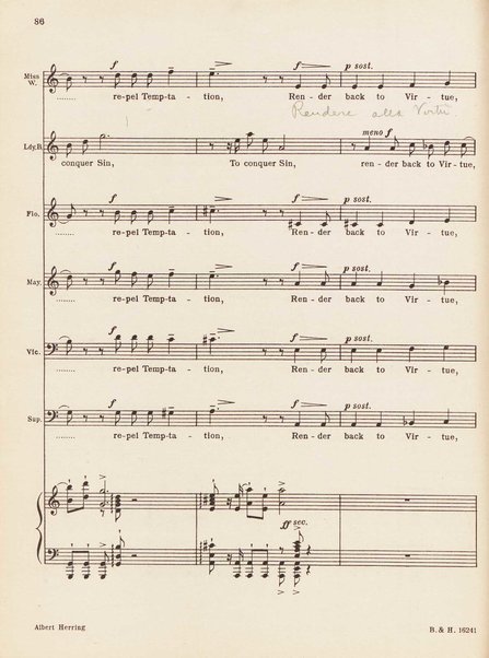 Albert Herring : a comic opera in three acts / Libretto freely adapted from a short story of Guy de Maupassant by Eric Crozier ; music by Benjamin Britten, op. 39