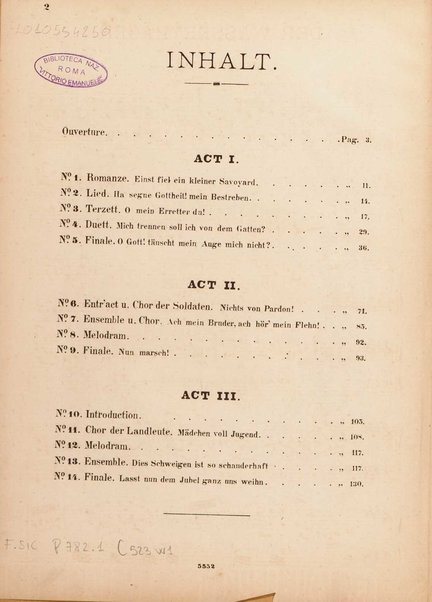 Der Wasserträger : (Les deux journées) Oper in 3 Akten / von L. Cherubini