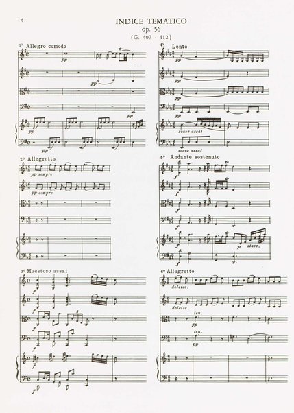 Sei quintetti per pianoforte, due violini, viola e violoncello op. 57 : opera grande : 1799 : G. 413 - 414 - 415 - 416 - 417 - 418 / Luigi Boccherini ; edizione a cura di Aldo Pais
