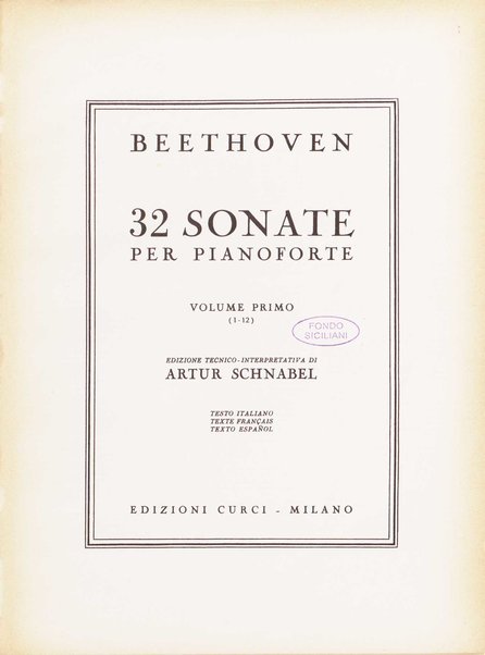 32 sonate per pianoforte. 1