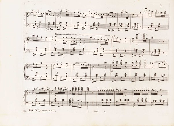 Guglielmo Tell : Melodramma tragico in 4 atti di Jouy ed Ippolito Bis / fatto italiano da Calisto Bassi ; posto in musica da Gioachino Rossini ; riduzione per canto con accomp. di pianoforte