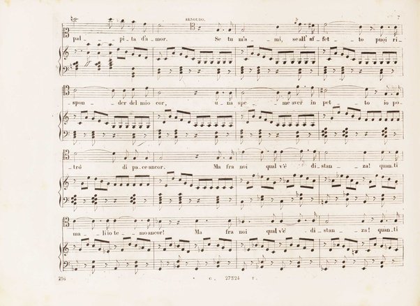 Guglielmo Tell : Melodramma tragico in 4 atti di Jouy ed Ippolito Bis / fatto italiano da Calisto Bassi ; posto in musica da Gioachino Rossini ; riduzione per canto con accomp. di pianoforte