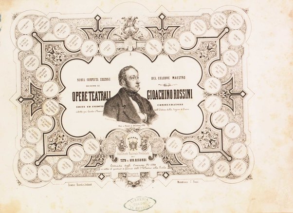 Guglielmo Tell : Melodramma tragico in 4 atti di Jouy ed Ippolito Bis / fatto italiano da Calisto Bassi ; posto in musica da Gioachino Rossini ; riduzione per canto con accomp. di pianoforte