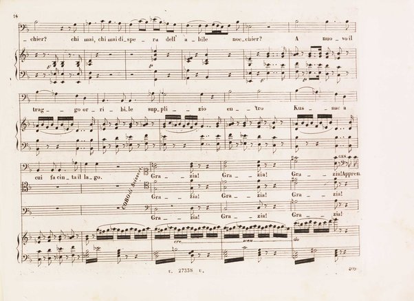 Guglielmo Tell : Melodramma tragico in 4 atti di Jouy ed Ippolito Bis / fatto italiano da Calisto Bassi ; posto in musica da Gioachino Rossini ; riduzione per canto con accomp. di pianoforte