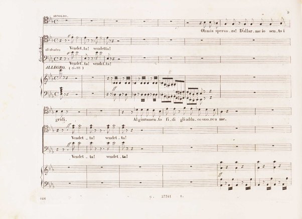 Guglielmo Tell : Melodramma tragico in 4 atti di Jouy ed Ippolito Bis / fatto italiano da Calisto Bassi ; posto in musica da Gioachino Rossini ; riduzione per canto con accomp. di pianoforte