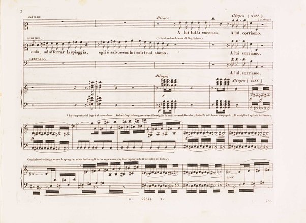 Guglielmo Tell : Melodramma tragico in 4 atti di Jouy ed Ippolito Bis / fatto italiano da Calisto Bassi ; posto in musica da Gioachino Rossini ; riduzione per canto con accomp. di pianoforte