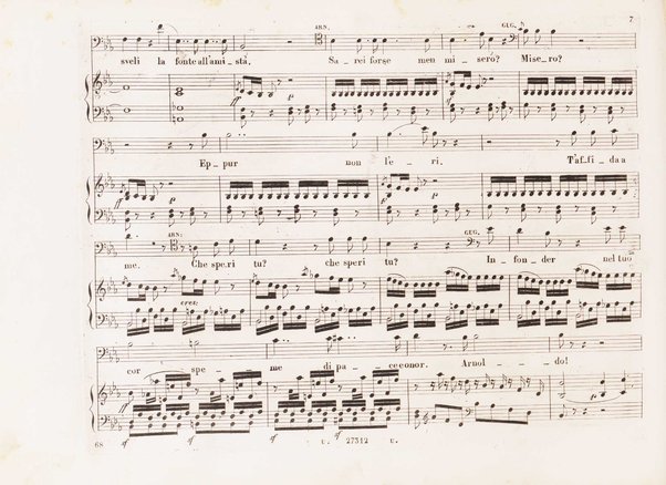 Guglielmo Tell : Melodramma tragico in 4 atti di Jouy ed Ippolito Bis / fatto italiano da Calisto Bassi ; posto in musica da Gioachino Rossini ; riduzione per canto con accomp. di pianoforte