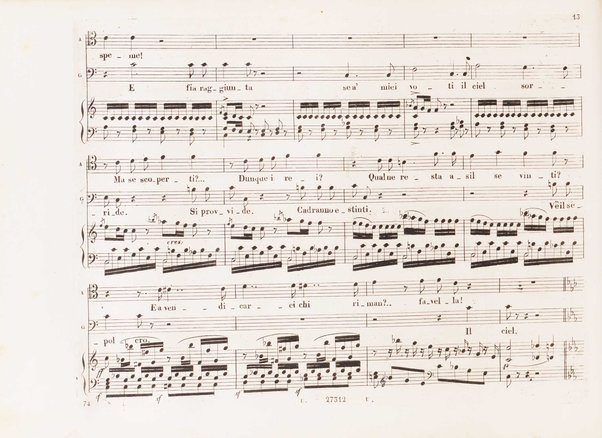 Guglielmo Tell : Melodramma tragico in 4 atti di Jouy ed Ippolito Bis / fatto italiano da Calisto Bassi ; posto in musica da Gioachino Rossini ; riduzione per canto con accomp. di pianoforte