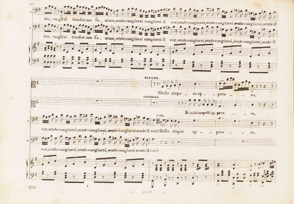 Matilde di Shabran : ossia Bellezza e cuor di ferro : Melodramma giocoso in due atti / di Giacomo Ferretti ; posto in musica da Gioachino Rossini