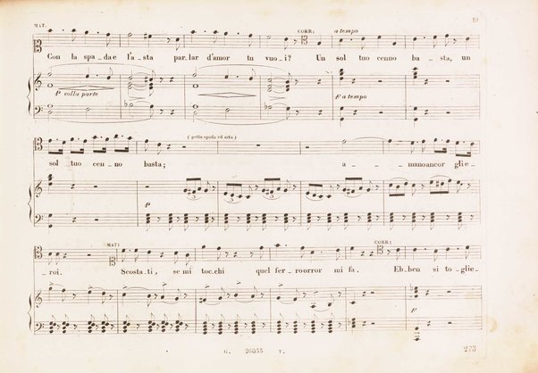 Matilde di Shabran : ossia Bellezza e cuor di ferro : Melodramma giocoso in due atti / di Giacomo Ferretti ; posto in musica da Gioachino Rossini