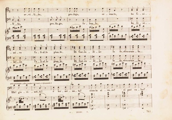 Matilde di Shabran : ossia Bellezza e cuor di ferro : Melodramma giocoso in due atti / di Giacomo Ferretti ; posto in musica da Gioachino Rossini