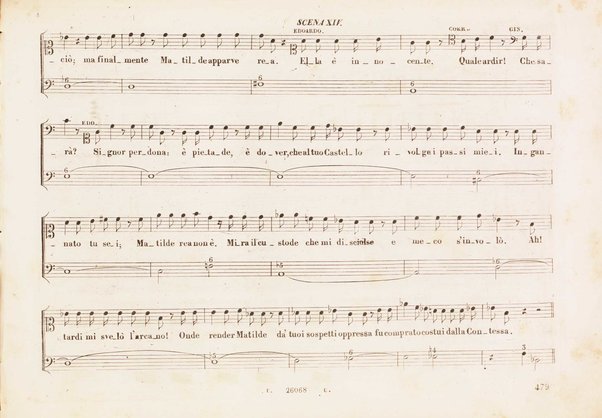 Matilde di Shabran : ossia Bellezza e cuor di ferro : Melodramma giocoso in due atti / di Giacomo Ferretti ; posto in musica da Gioachino Rossini