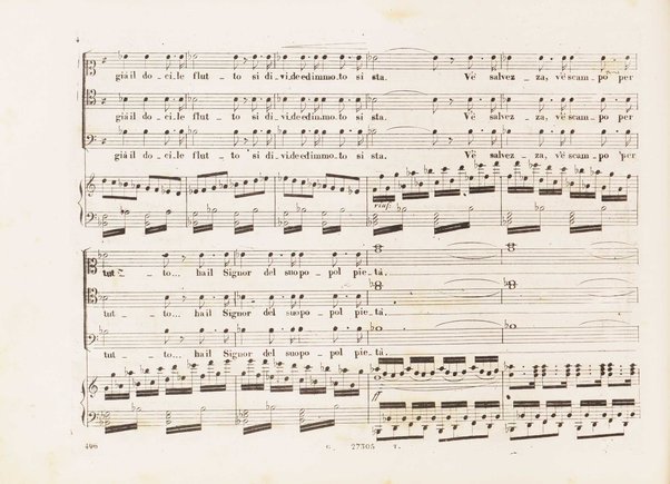 Mosè : melodramma sacro in quattro atti di Jouy, fatto italiano da Calisto Bassi / posto in musica da Gioachino Rossini ; riduzione per canto e pianoforte di A. Truzzi