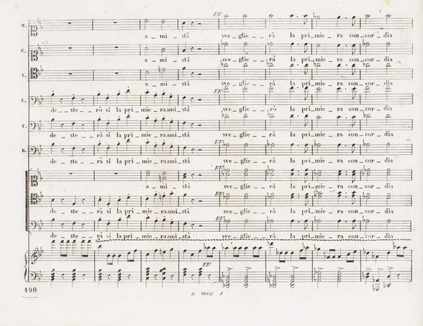 Il finto Stanislao / Melodramma giocoso in due atti di Felice Romani ; posto in musica dal maestro Giuseppe Verdi ; Riduzione per canto con accompagnamento di pianoforte dei maestri L. Truzzi, A. Rajneri e C. Dominiceti