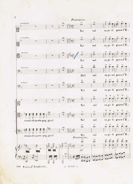 I Lombardi alla prima crociata / Dramma lirico in quattro atti di Temistocle Solera ; posto in musica [...! da G. Verdi ; Riduzione per canto e pianoforte di Luigi Truzzi e P. Tonassi