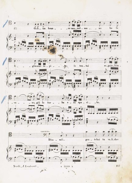 I Lombardi alla prima crociata / Dramma lirico in quattro atti di Temistocle Solera ; posto in musica [...! da G. Verdi ; Riduzione per canto e pianoforte di Luigi Truzzi e P. Tonassi