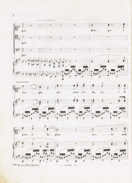 I Lombardi alla prima crociata / Dramma lirico in quattro atti di Temistocle Solera ; posto in musica [...! da G. Verdi ; Riduzione per canto e pianoforte di Luigi Truzzi e P. Tonassi