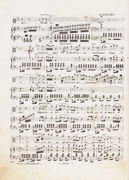 I Lombardi alla prima crociata / Dramma lirico in quattro atti di Temistocle Solera ; posto in musica [...! da G. Verdi ; Riduzione per canto e pianoforte di Luigi Truzzi e P. Tonassi