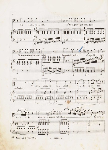I Lombardi alla prima crociata / Dramma lirico in quattro atti di Temistocle Solera ; posto in musica [...! da G. Verdi ; Riduzione per canto e pianoforte di Luigi Truzzi e P. Tonassi