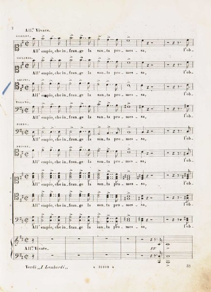 I Lombardi alla prima crociata / Dramma lirico in quattro atti di Temistocle Solera ; posto in musica [...! da G. Verdi ; Riduzione per canto e pianoforte di Luigi Truzzi e P. Tonassi