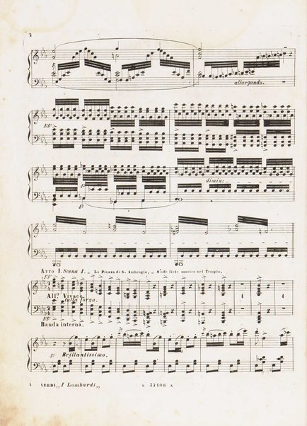 I Lombardi alla prima crociata / Dramma lirico in quattro atti di Temistocle Solera ; posto in musica [...! da G. Verdi ; Riduzione per canto e pianoforte di Luigi Truzzi e P. Tonassi