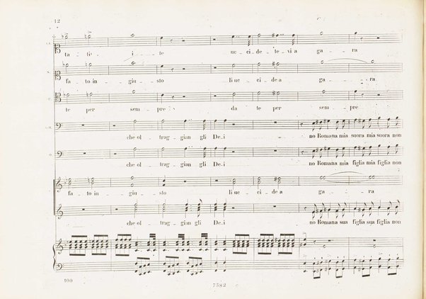 Orazi e Curiazi : tragedia lirica in 3 atti / di S. Cammarano ; posta in musica pel R. Teatro di S. Carlo (ov'è stata rappresentata al 10 Novembre 1846) dal maestro Saverio Mercadante