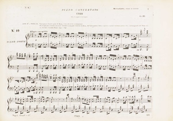 Orazi e Curiazi : tragedia lirica in 3 atti / di S. Cammarano ; posta in musica pel R. Teatro di S. Carlo (ov'è stata rappresentata al 10 Novembre 1846) dal maestro Saverio Mercadante