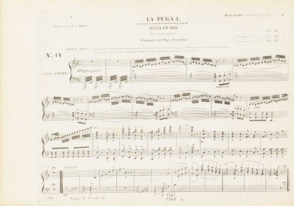 Orazi e Curiazi : tragedia lirica in 3 atti / di S. Cammarano ; posta in musica pel R. Teatro di S. Carlo (ov'è stata rappresentata al 10 Novembre 1846) dal maestro Saverio Mercadante