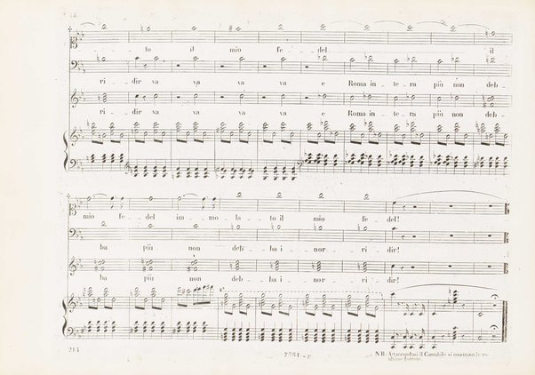 Orazi e Curiazi : tragedia lirica in 3 atti / di S. Cammarano ; posta in musica pel R. Teatro di S. Carlo (ov'è stata rappresentata al 10 Novembre 1846) dal maestro Saverio Mercadante