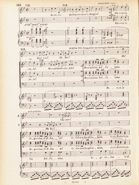 I Capuleti e i Montecchi : tragedia lirica in due atti / di Felice Romani ; [musica di] Vincenzo Bellini