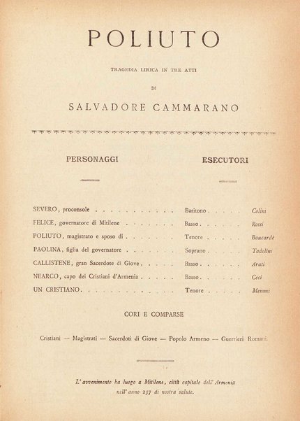 Poliuto : tragedia lirica in tre atti / G. Donizetti ; opera completa, canto e pianoforte