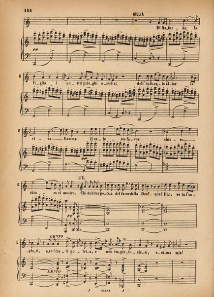 La Vestale : melodramma in tre atti / G. Spontini ; opera completa per canto e pianoforte