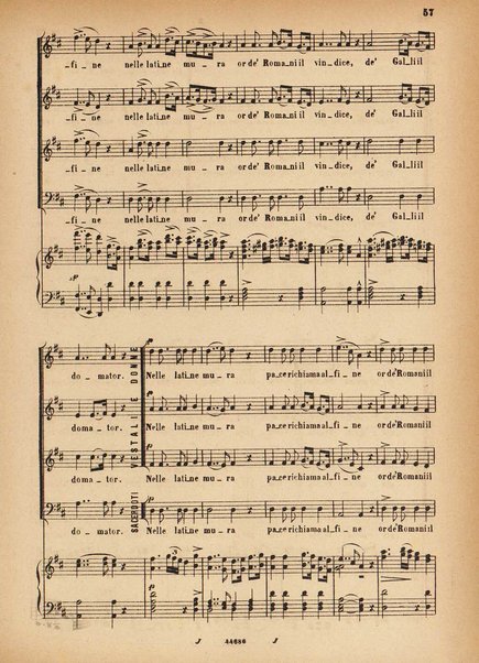 La Vestale : melodramma in tre atti / G. Spontini ; opera completa per canto e pianoforte