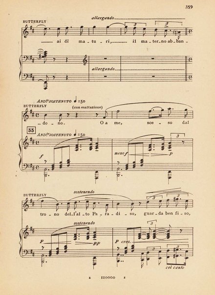 Madama Butterfly : (da John L. Long e David Belasco) : tragedia giapponese di L. Illica e G. Giacosa / musica di Giacomo Puccini ; opera completa [per] canto e pianoforte, riduzione di Carlo Carignani