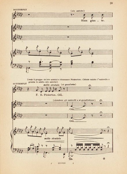 Madama Butterfly : (da John L. Long e David Belasco) : tragedia giapponese di L. Illica e G. Giacosa / musica di Giacomo Puccini ; opera completa [per] canto e pianoforte, riduzione di Carlo Carignani