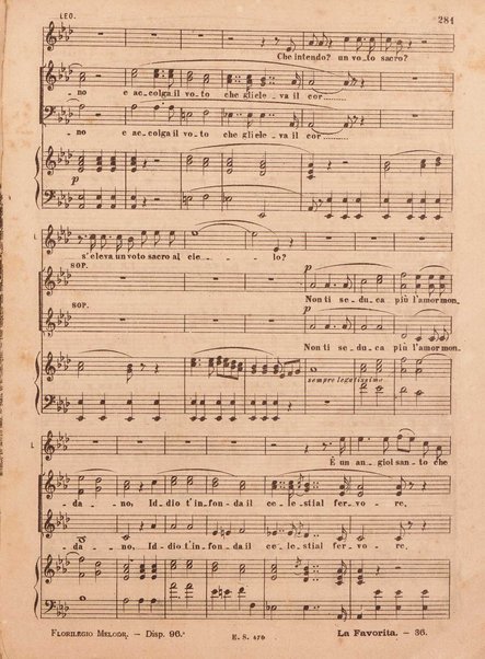 La favorita : opera in quattro atti / parole di A. Royer, G. Vaez ed E. Scribe ; musica di Gaetano Donizetti