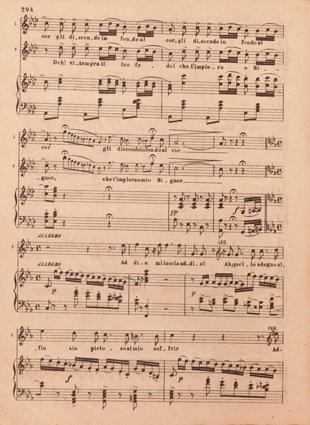 La favorita : opera in quattro atti / parole di A. Royer, G. Vaez ed E. Scribe ; musica di Gaetano Donizetti