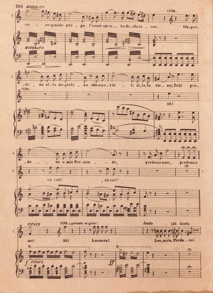 La favorita : opera in quattro atti / parole di A. Royer, G. Vaez ed E. Scribe ; musica di Gaetano Donizetti