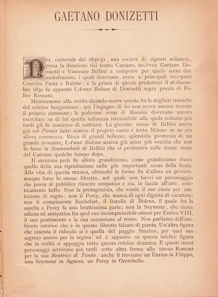 Anna Bolena : tragedia lirica in due atti / G. Donizetti ; opera completa per canto e pianoforte