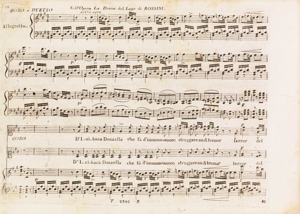 La Donna del lago : melodramma in due atti / musica del celebre Rossini