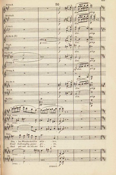 Parsifal : ein Buhnenweihfestspiel / von Richard Wagner ; english translation by Margaret H. Glyn ; version francaise par Alfred Ernst